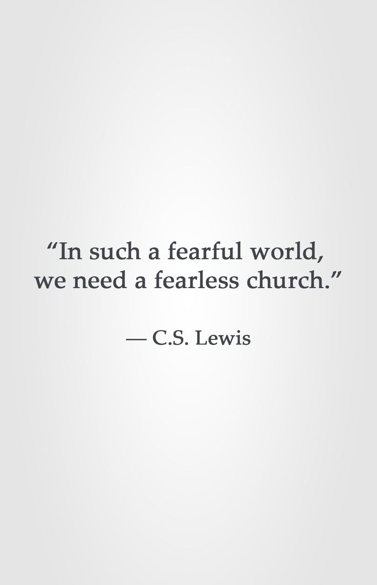 a quote from c s lewis about fear