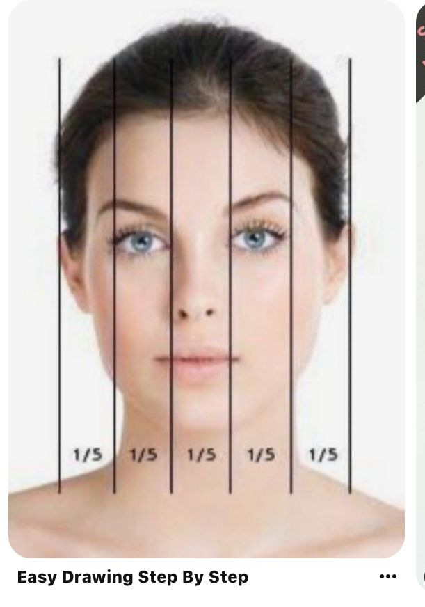 a woman's face is shown with the measurements for her nose and eyebrows,