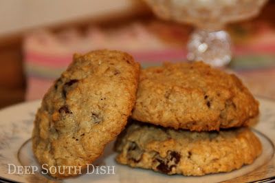 two cookies sitting on top of a white plate