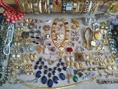 Jewelry Vintage Modern Huge Lot 3 LB Pound ALL GOOD Wear RESELL Signed Unique ++ | eBay Peacock Pearls, Vintage Sterling Silver Charms, Dry Brush, Retro Costume, Laurel Burch, My Jewelry, Deep Clean, Flower Pins, Amethyst Stone