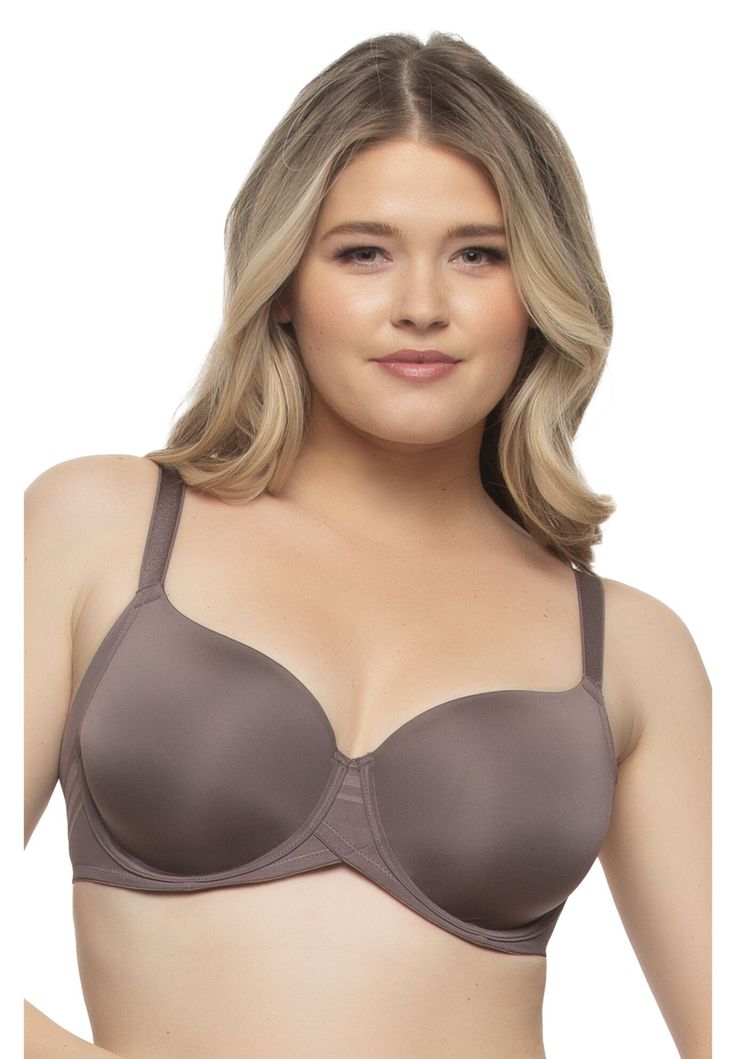 This innovative underwire bra is designed to help reduce underarm bulge and create a smooth, flattering shape. Its unique construction features specially placed panels and stretchy fabric that work together to smooth out any lumps or bulges, ensuring that you look and feel your best all day long.FABRIC: Cups - 78% Nylon, 22% SpandexBackband - 70% Nylon, 30% SpandexReduced side spillage & underarm bumps for a smoothing silhouetteUnique side detailing & power mesh band with moisture wicking proper Underarm Bumps, Tshirt Bras, Bra Measurements, Everyday Leggings, Maternity Lingerie, Shirt Bra, Plus Size Bra, Swimsuits For All, Tank Top Camisole