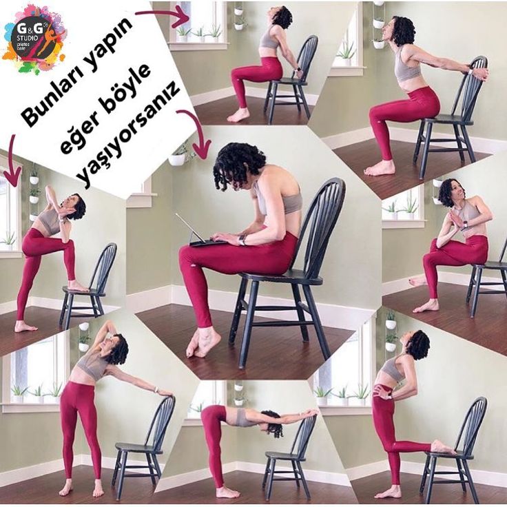 a woman in red pants sitting on a chair