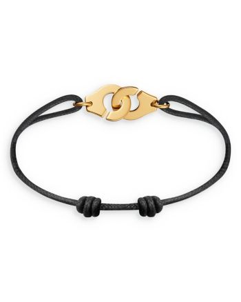 Dinh Van 18K Yellow Gold Menottes R12 Intertwined Handcuff Charm Adjustable Cord Bracelet Dinh Van Bracelet, Adjustable Cord Bracelet, Rope Jewelry, Cord Bracelet, Cord Bracelets, Gold Black, Gold Bracelet, Jewelry Accessories, Yellow Gold