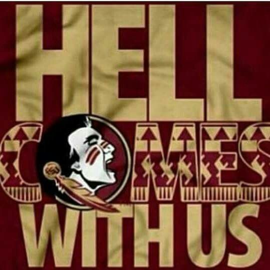 the florida state university logo is shown on a maroon and gold blanket that says hell games with us