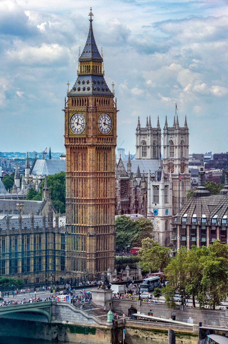 the big ben clock tower towering over the city of london