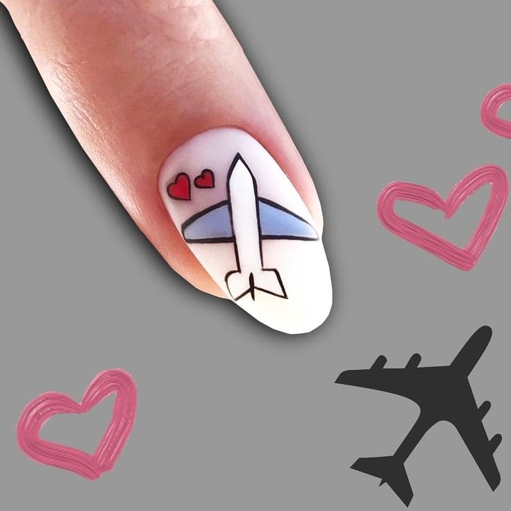 #маникюр#дизайнногтей#самолетики#ногти#салонкрасоты Airplane Nails Design, Airplane Nail Art, Airplane Nails, Disney Acrylic Nails, Airplane Party, Happy Nails, Nails Today, Nail Art Designs Diy, July Nails