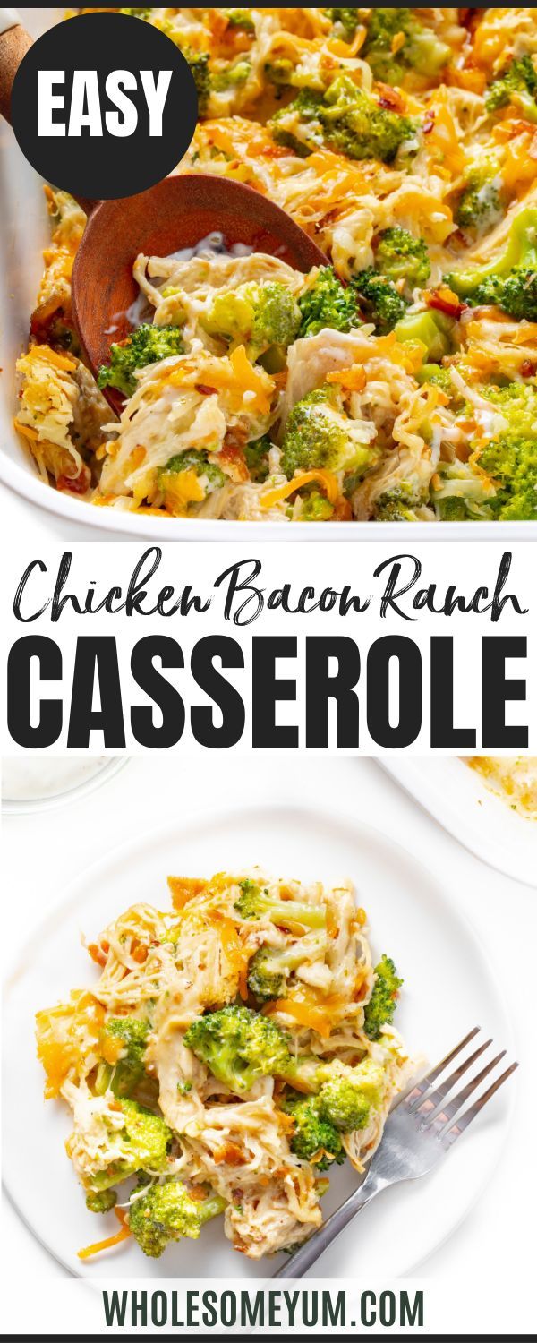 Chicken Bacon Ranch Casserole Recipe Low Carb Chicken Ranch Casserole, Chicken Ranch Bake Casserole Recipes, Keto Chicken Bacon Ranch Casserole With Broccoli, Chicken Casserole Meal Prep, Kept Casserole, Cheesy Bacon Ranch Shredded Chicken, Low Carb Chicken Ranch Bake, Low Carb Suppers For Family, Chicken Broccoli Bacon Ranch Casserole