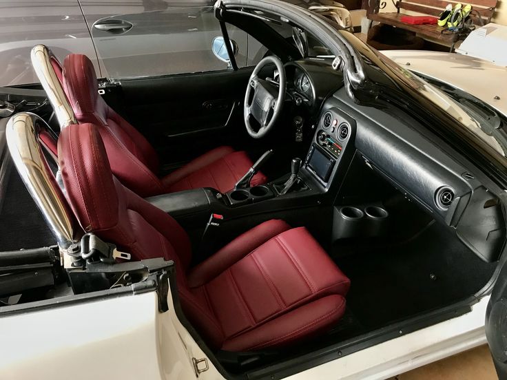 the interior of a car is clean and ready for customers to ride in or out