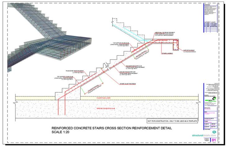 an architectural drawing shows the steps leading up and down