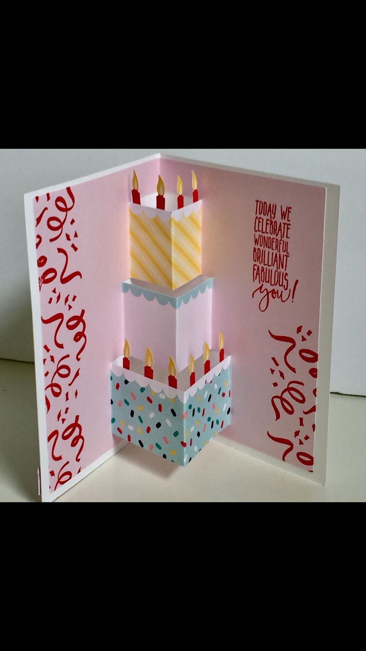 a birthday card with three candles on it