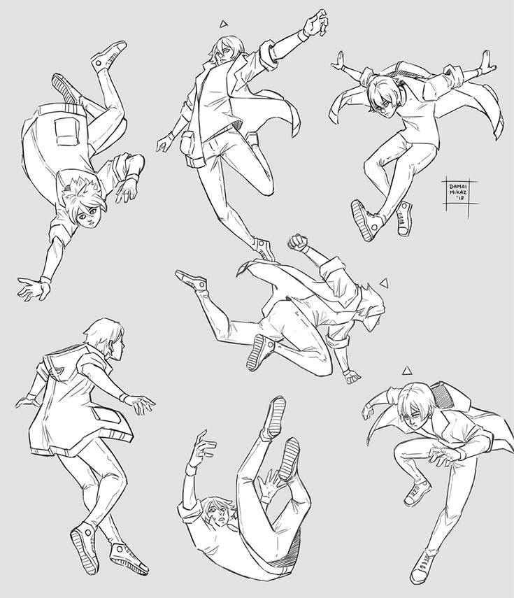 an image of people doing different things in the air with their feet up and hands out