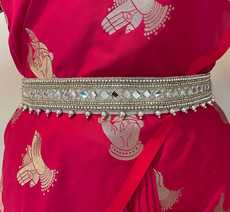 "Areya collections offers unique collection of items. Beautiful Maggam work saree belt Indian ethnic wear waist belt (vaddanam) /Kamarbandh for Adults Excellent accessory for girls Indian wear (Saree, half-saree or dresses) for parties, weddings and events. Looks very pretty and attractive. This Silver color belt is suitable to wear on any Saree or Half-saree or nice frocks or long frocks or Lehenga's or Pattu Langa or Langa Voni or Western dresses. This can be worn for Wedding Sarees, Haldi, Mehendi, Baby shower, Bridal Shower or Birthdays or  for any event on Sarees or Lehenga or dress. This embroidery Saree belt can be a perfect gift for your Girl Friend daughter mother sister fiancée bride. This can be a good gift or return gift for any girl/women for wedding ,Pooja, Any Festival, hous Traditional Bridal Belt For Party And Festivals, Traditional Bridal Belt For Festive Party, Traditional Festive Bridal Belt For Party, Festive Traditional Bridal Belt For Party, Festive Traditional Bridal Belt, Bollywood Bridal Belt For Diwali Ceremonial, Traditional Tilla Bridal Belt For Party, Traditional Bridal Belt With Tilla For Party, Traditional Embroidered Bridal Belt For Festive