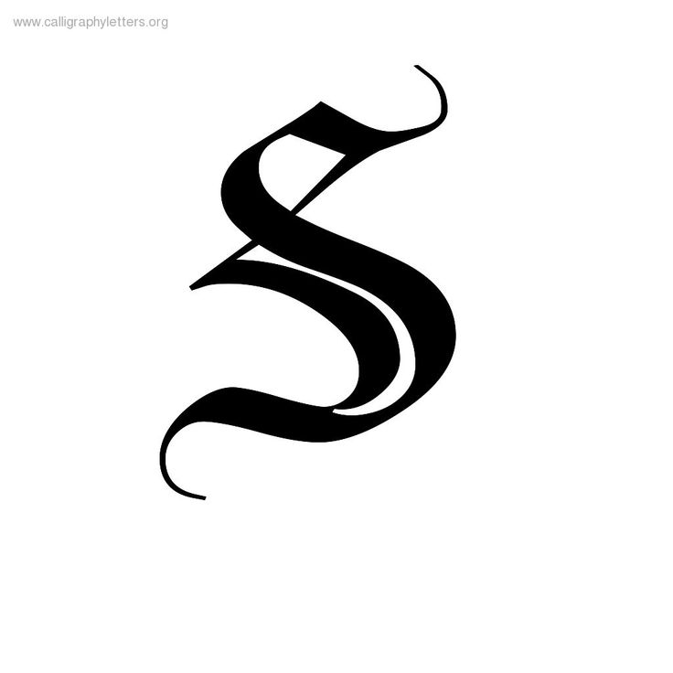 the letter s is made up of two lines and has a curved edge, with one end