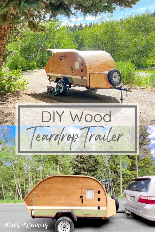 a trailer with the words diy wood tearop trailer on it and an image of a