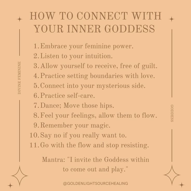 How To Divine Feminine, How To Connect To Feminine Energy, Goddess Awakening Sacred Feminine, Embrace Your Inner Goddess, How To Connect With Your Divine Feminine, Goddess Self Care, Connect With Feminine Energy, Divine Goddess Affirmations, How To Be A Goddess Tips