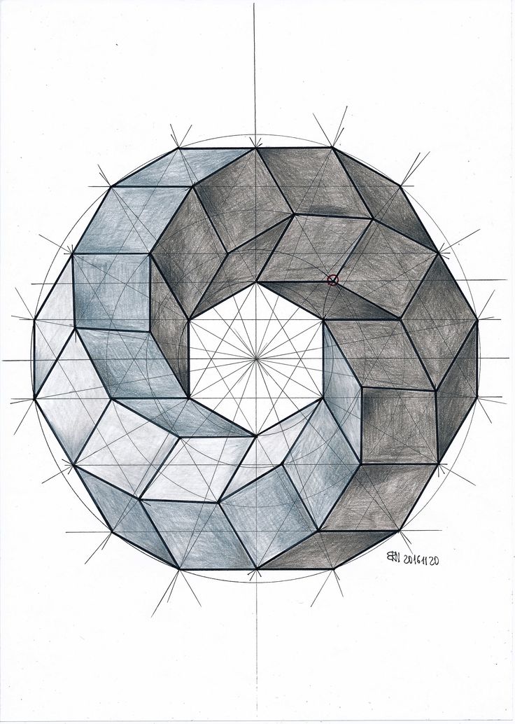 a drawing of an object that looks like it is made out of cubes and lines