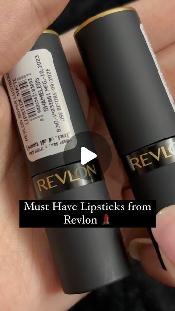 Ambika Nayyar | Must Have Lipsticks from Revlon ❤️ Revlon Super Lustrous the Luscious Mattes Lipstick 💄   Shade 1: Shameless Shade 2: Wild Thoughts... | Instagram Revlon Midnight Mystery Lipstick, Revlon Insane Lipstick, Revlon Matte Lipstick Shameless, Revlon Untold Stories Lipstick, Revlon Hot Chocolate Lipstick, Revlon Desert Escape Lipstick, Revlon Bare Affair Lipstick, Revlon Iced Mocha Lipstick, Revlon Shameless Lipstick