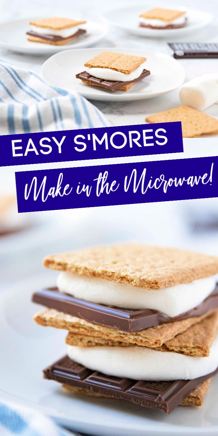 easy s'mores make in the microwave