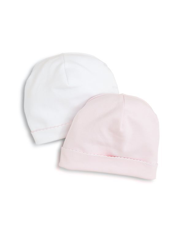 Kissy Kissy Girls' Hat, 2 Pack - Baby | Pima cotton | Machine wash | Imported | One white with pink trim, one pink with white trim | Web ID:784397 Couture, Girls Hats, Girl Hats, Newborn Girl Hat, Pink Newborn, Kissy Kissy, Infant Girls, Newborn Hat