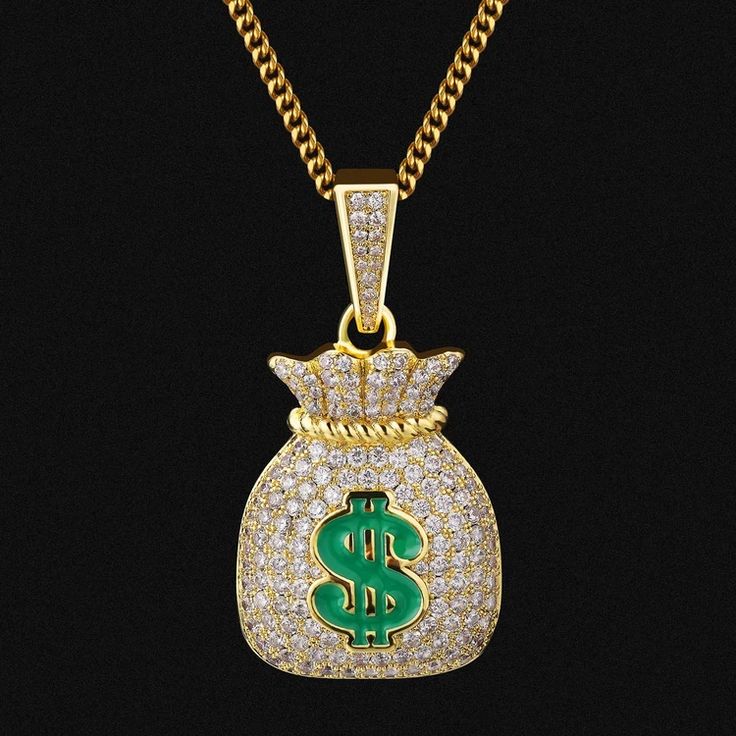 Hip Hop Jewelry Chains, Mens Pendant Necklace, Mini Money, Bag Necklace, Jewelry Chains, Mens Necklace Pendant, Necklace Chain Types, Expensive Jewelry Luxury, Tactical Clothing