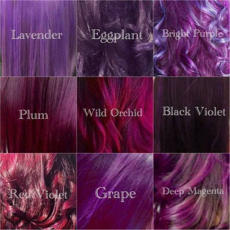 Purple Colors & Names Balayage, Violet Hair Colors, Hair Color Plum, Purple Balayage, Hair Dye Tips, Red Balayage, Violet Hair, Hair Color Burgundy, Tips Hair