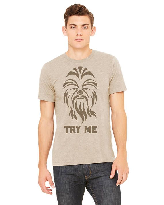 a man wearing a t - shirt that says try me