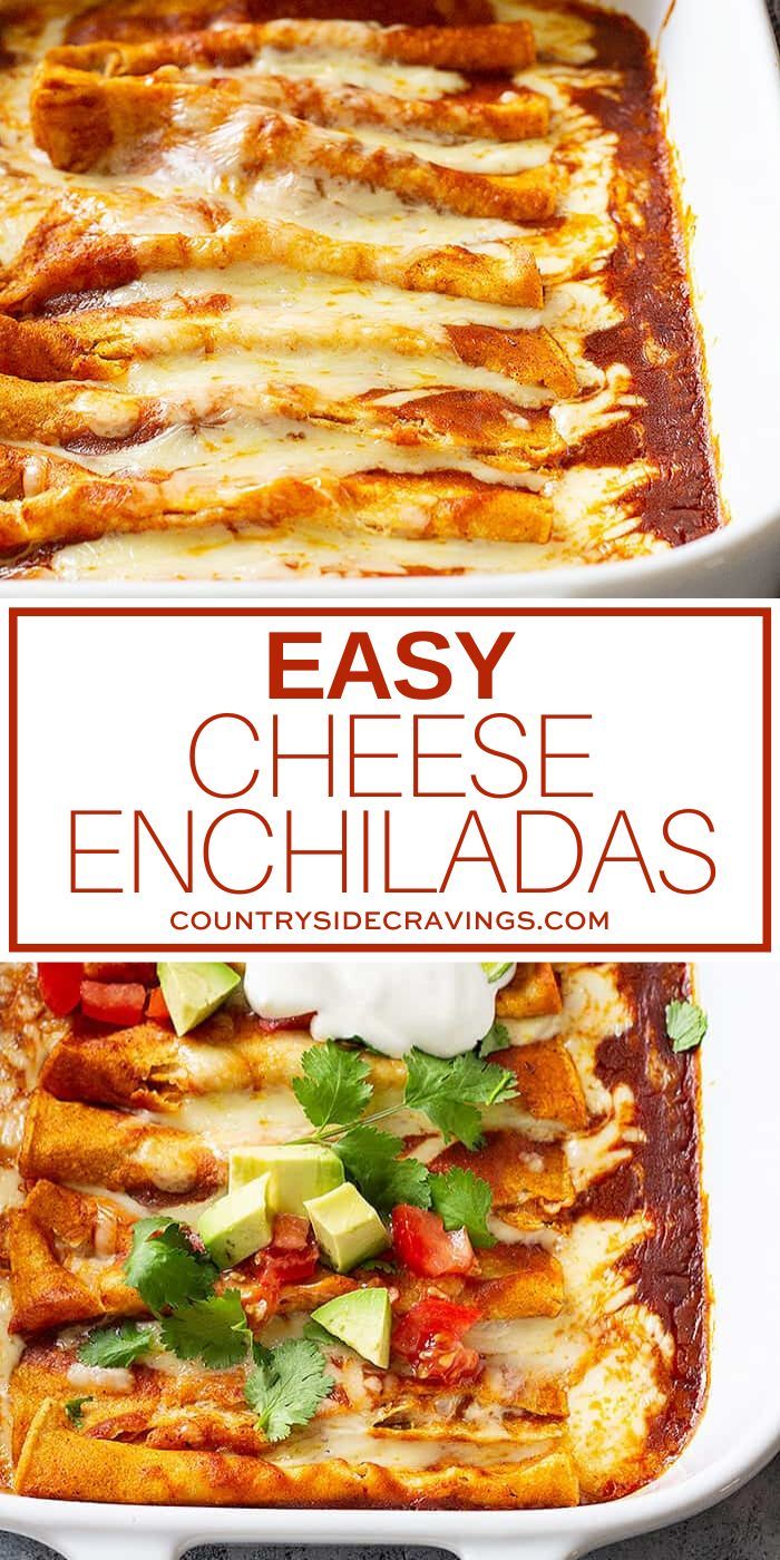 easy cheese enchiladas in a casserole dish