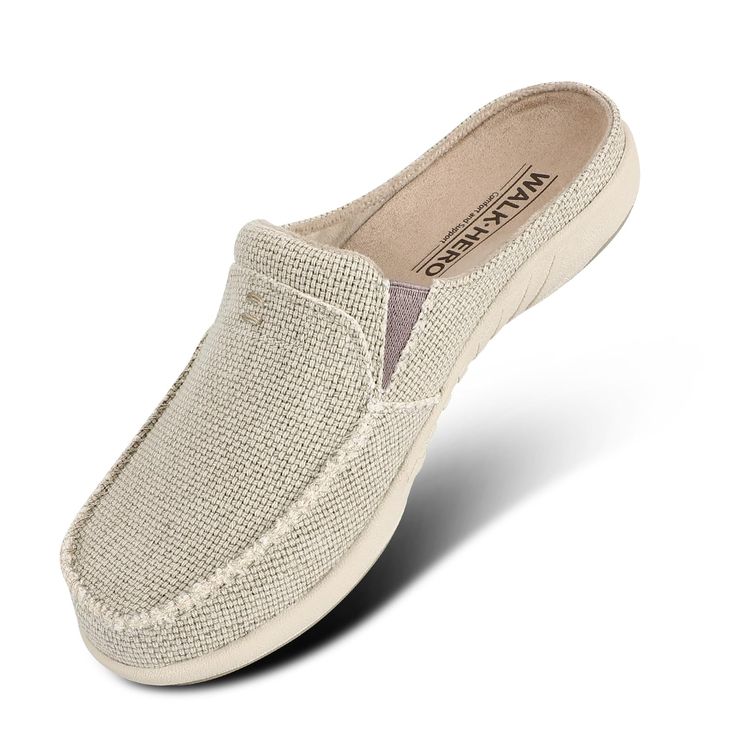 PRICES MAY VARY. 【VERSATILE SIESTA STYLE】: Mules women weathered canvas upper look stylish with perfect details, the siesta style design of womens clogs are suitable for any occasion, classic and casual lifestyle, also amazing female slippers for the house, party, business, etc. 【PERFECT DESIGN FOR WOMEN】: Slip on slippers for women not only have comfortable Suede insoles, and lady slippers still have soft velvet fabric lining, provide a comfortable foot feeling while also can perfect show the u Indoor Outdoor House, Slippers With Arch Support, Outdoor House, Clog Slippers, Slippers For Women, Support Design, Mesh Shoes, Womens Mules, House Shoes