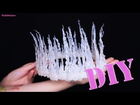 DIY КОРОНА ДЛЯ СНЕЖНОЙ КОРОЛЕВЫ | DIY ICE QUEEN CROWN - YouTube Snow Queen Headpiece, Demon Fashion, Winter Fairy Costume, Ice Queen Crown, White Queen Costume, Ice Crown, Snow Queen Costume, Cabelo Pin Up, Ice Queen Costume