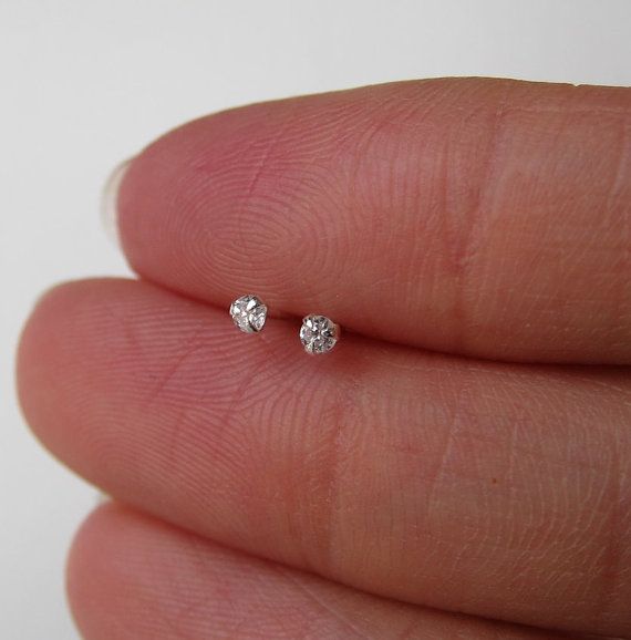 Tiny Sterling Silver 2mm Stud Earrings  by GreatJewelry4All Cartilage Earrings, Small Stud Earrings, Cartilage Earring, Tiny Studs, Tiny Stud Earrings, Ruby Earrings, Cubic Zirconia Earrings, Zirconia Earrings, Crystal Stud Earrings