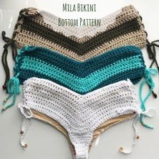 Mila Bikini Bottom Crochet PATTERN Bikini Bottom Pattern | Etsy Top For Big Bust, Crochet Bathsuit, Crochet Bathing Suit Pattern, Crochet Diys, Crochet Bathing Suit Top, Crochet Bathing Suits, Headband Crochet, Crochet Swim, Mom Outfit