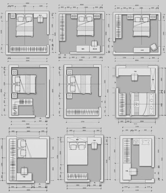 the floor plan for an apartment with four different rooms and one living room in it