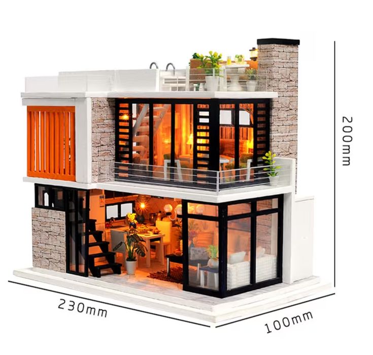 a doll house is shown with the measurements