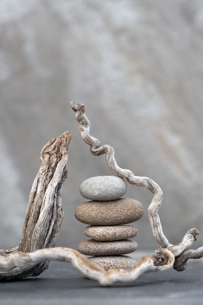 some rocks stacked on top of each other