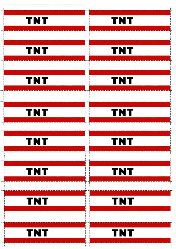 two red and white striped labels with the words tnt, tnt, tnt