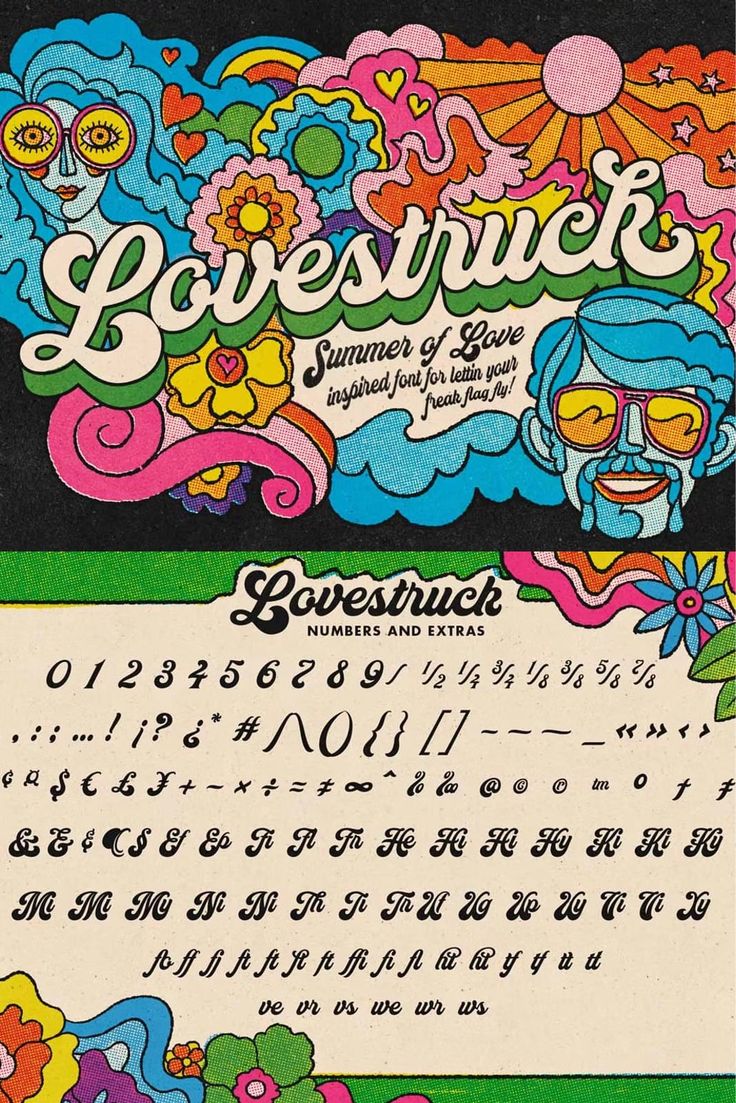 an old style calendar with flowers and the words love struck on it's cover