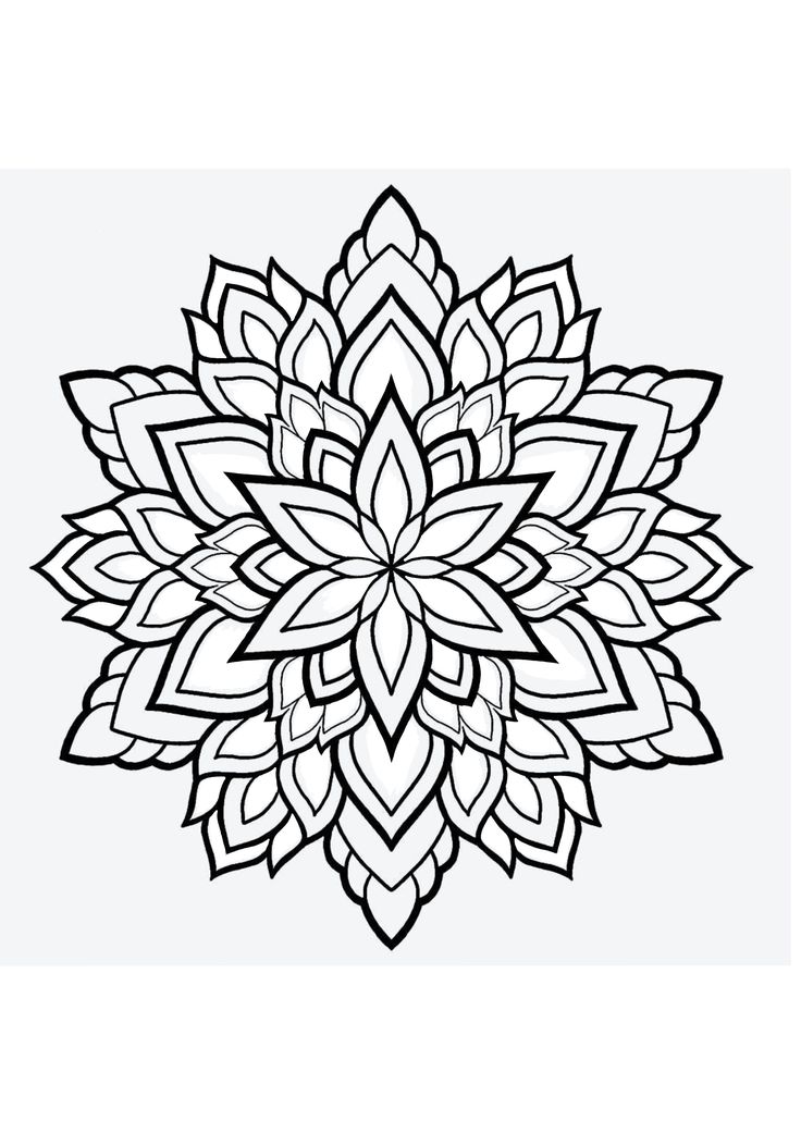 a black and white drawing of a flower