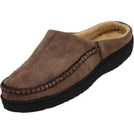 Treat your feet to the ultimate in comfort and relaxation with the NORTY Men's Slippers. These slip-on moccasin or clog style slippers feature a soft, plush lining that molds to your feet, providing a customized fit. The elastic gusset ensures a secure and comfortable fit, while the durable slip-resistant sole offers excellent traction on both indoor and outdoor surfaces. Crafted with high-quality man-made materials, these versatile slippers are perfect for wearing around the house, running errands, or lounging in the bedroom. These NORTY slippers come with a 30-day guarantee, ensuring your complete satisfaction. Size: XXL.  Color: Blue.  Gender: male.  Age Group: adult. Cheap Slip-on Indoor Slippers, Brown Slip-on Slippers With Removable Insole, Brown Slip-on Slippers With Textured Sole, Cheap Non-slip Clogs For Men, Cheap Men's Slip-on Clogs, Mens Clogs, Clogs Style, Slide Slippers, Slip On Mules