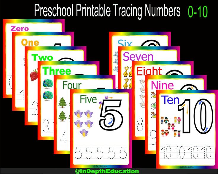 Numbers Tracing Flashcards Preschool Flash Cards 123 - Etsy BC1 ...