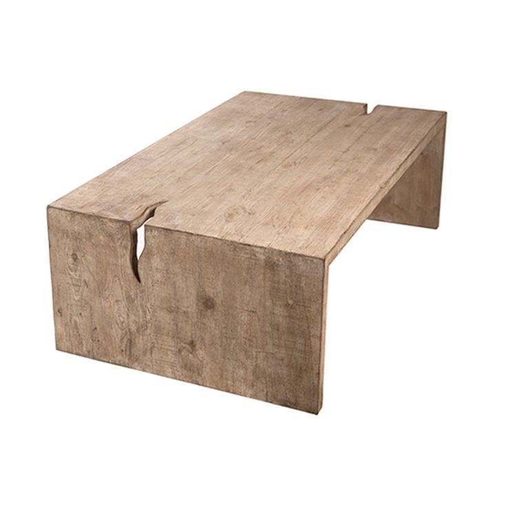 a wooden table with one section missing from the top and another part missing from the bottom