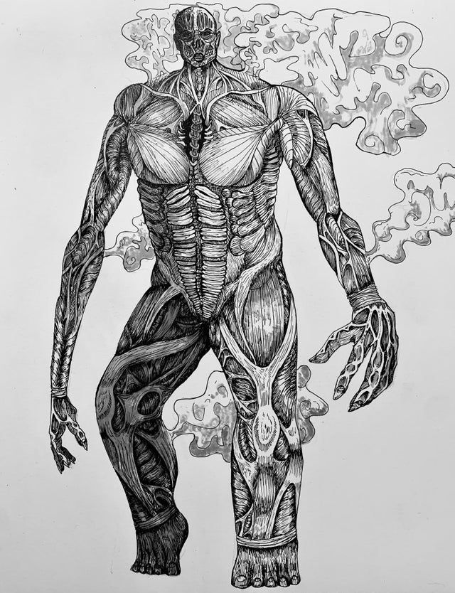 I drew an ancient Colossus Titan. Worked especially hard on this - had fun drawing the past titans!: titanfolk Ancient Titans Aot, Titans Aot, Scary Monster Art, Colossus Titan, Colossal Titan, Titan Oc, Titan Shifter, New Titan, Esoteric Art