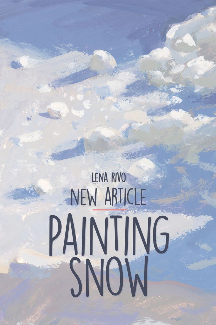 a painting with the words new article painted snow on it