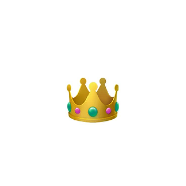 a gold crown with colorful beads on the sides and a green bead in the middle