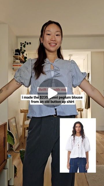 a woman is holding her arms out in front of the camera, and an image of herself