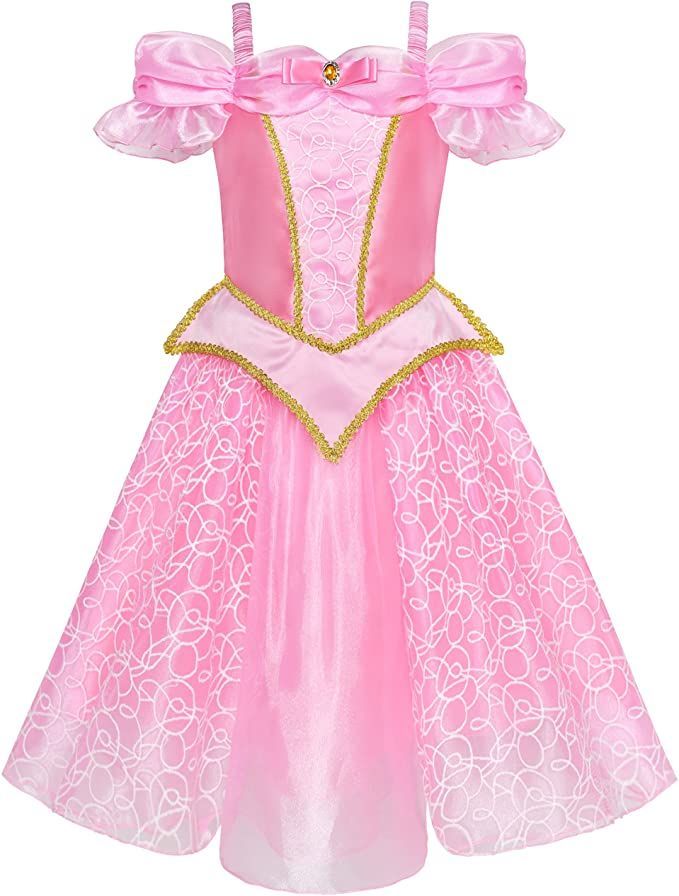 Costume Party Birthday, Princess Aurora Costume, Aurora Costume, Princess Elsa Dress, Princess Dress Kids, Princess Dress Up, Disney Princess Dresses, Girls Pageant Dresses, Briar Rose