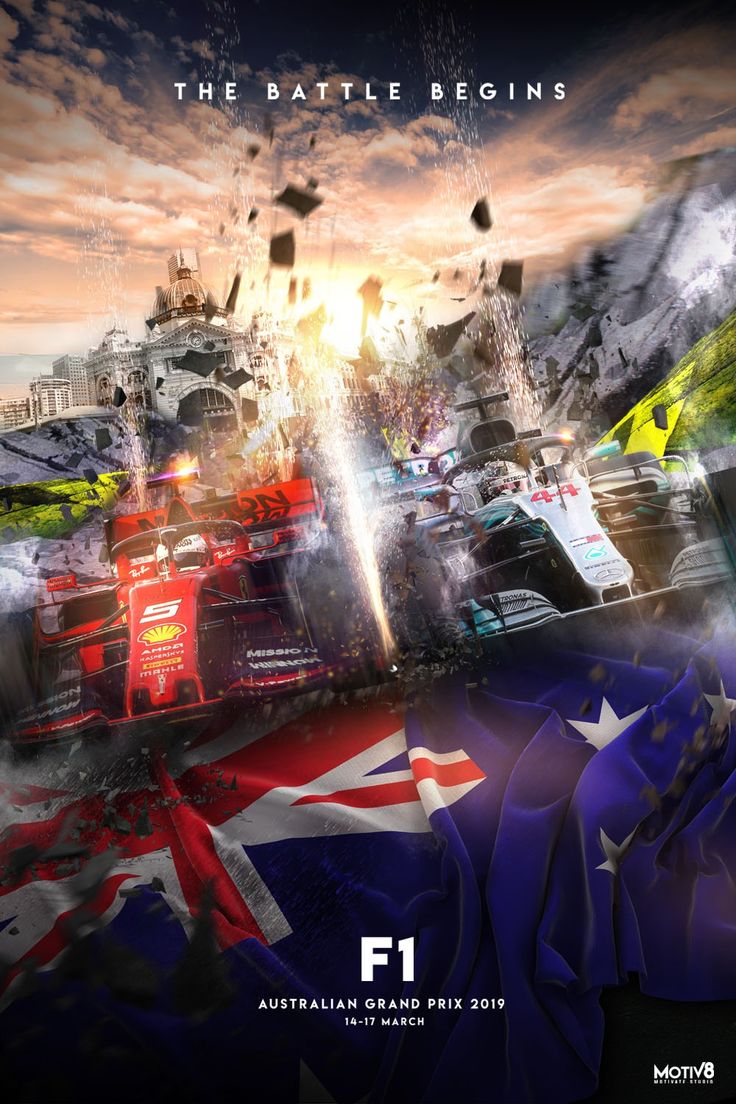 an australian grand prix poster for the battle begins