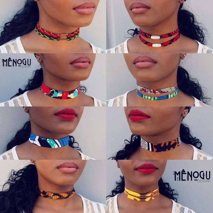 I want them all!!! ~African Prints, African fashion styles, african choker necklaces Ankara Inspiration, African Choker, Ankara Accessories, African American Fashion, African Outfits, Style Africain, African Accessories, African Fashion Designers, Ankara Fashion