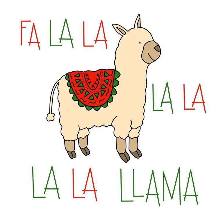 a llama with a heart on it's back and the words fala la lamaa written in spanish