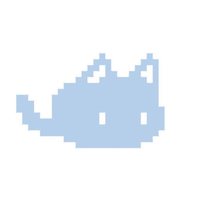 an image of a pixellated blue object