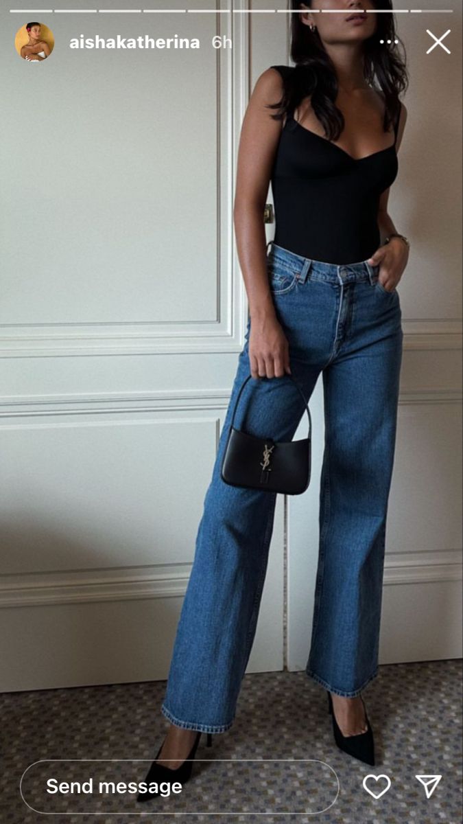 Pointy Heels Outfit Jeans, Young Adult Outfits, Stiletto Outfit, Jeans Night Out Outfit, Ootd Office, Casual Heels Outfit, Outfit With Jeans, Trendy Outfits Inspiration, Jeans Ideas